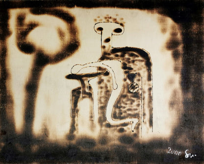 Geist vor Flasche mit Orden