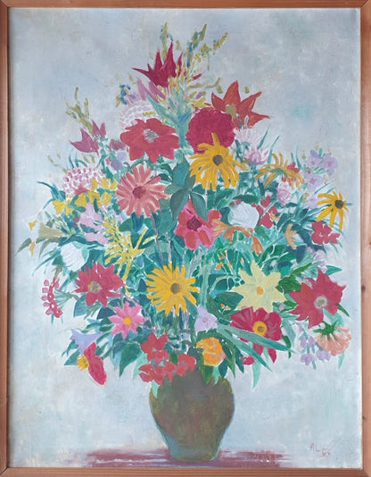 Sommerblumen in Tonvase