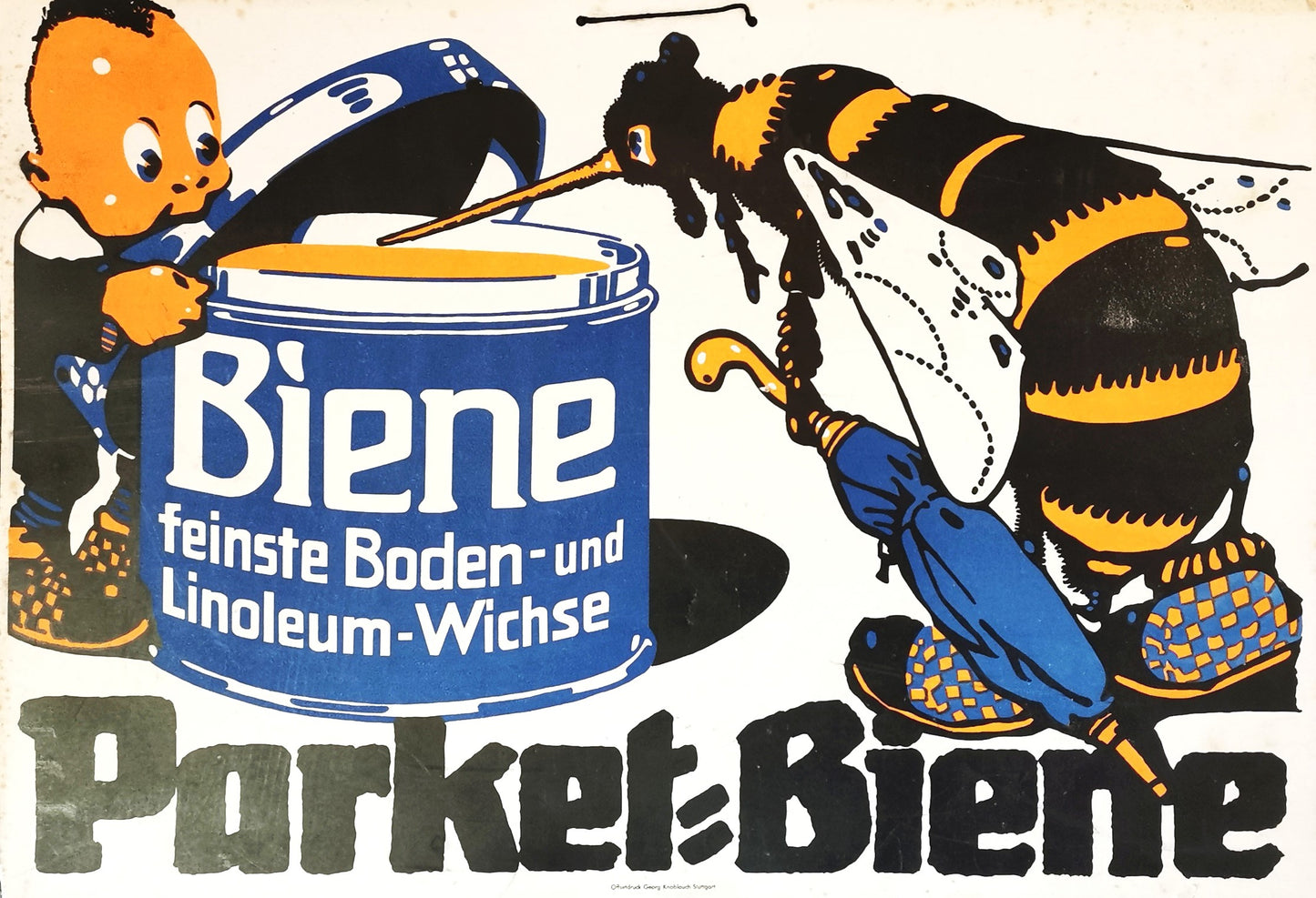 Werbeschild „Parket-Biene“