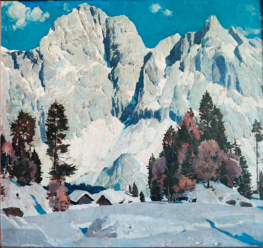 Verschneite Berglandschaft