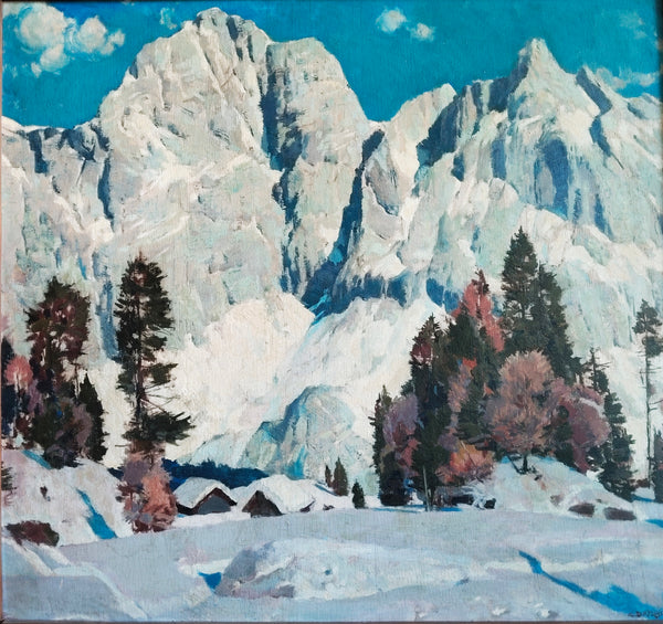 Verschneite Berglandschaft