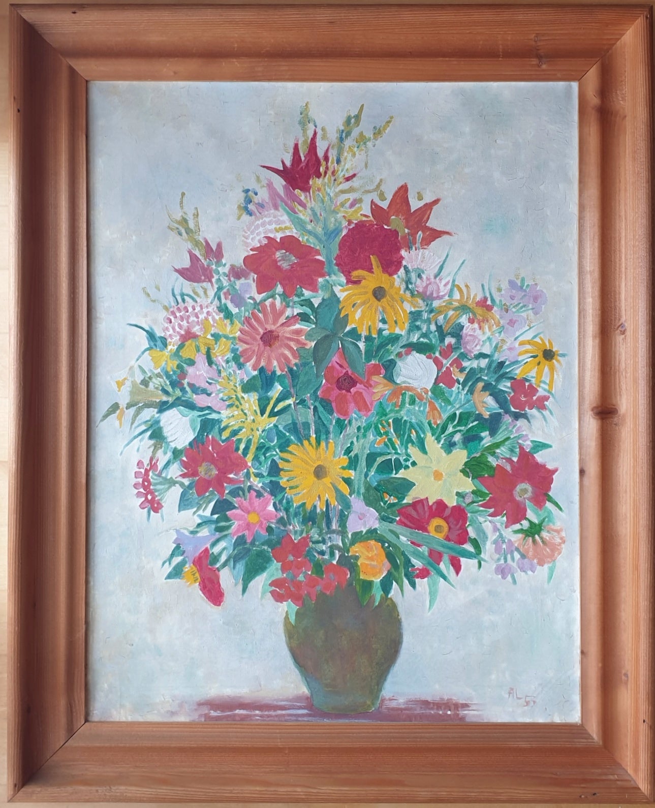 Sommerblumen in Tonvase