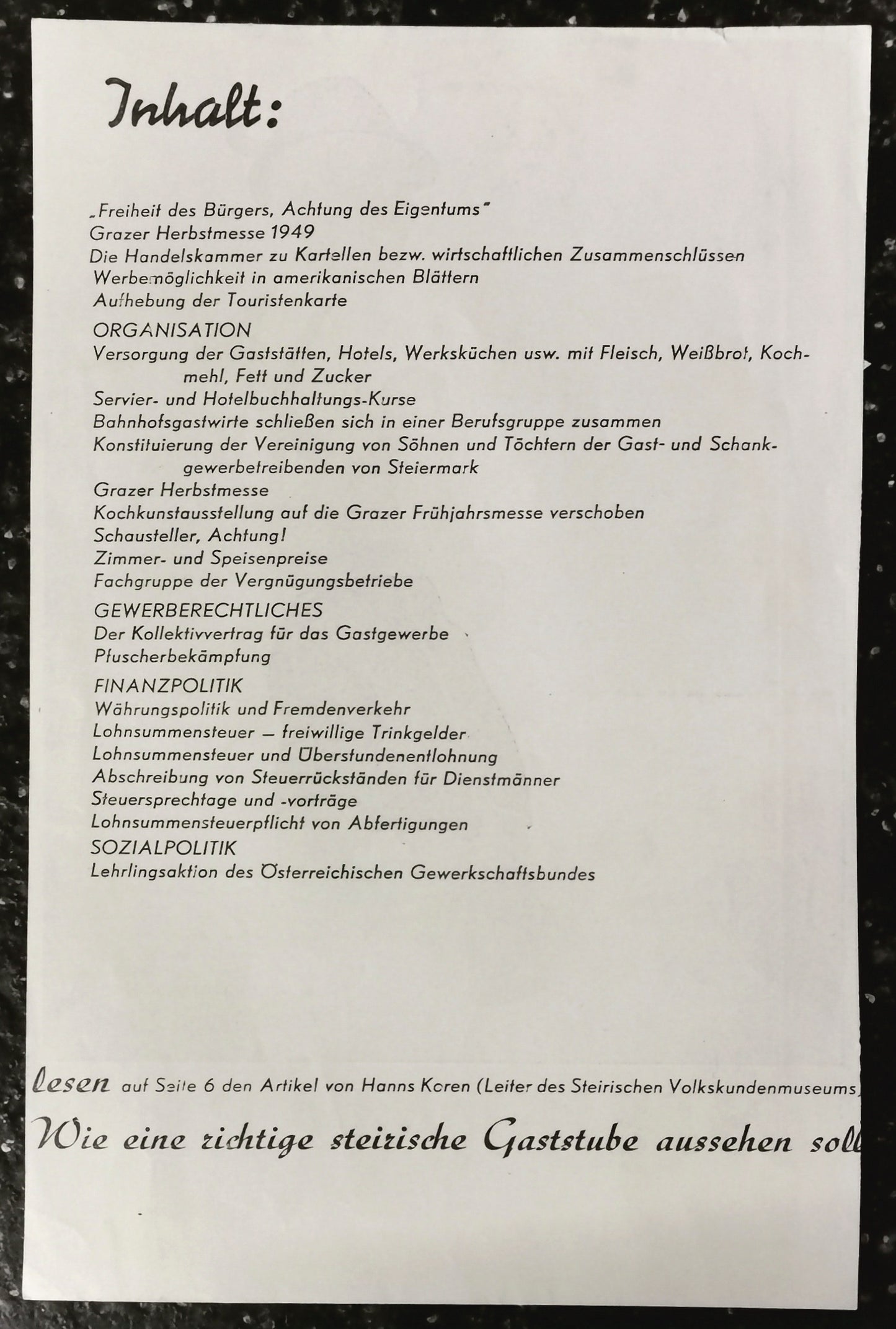 Steiermark 1949 und Grüße aus der Steiermark