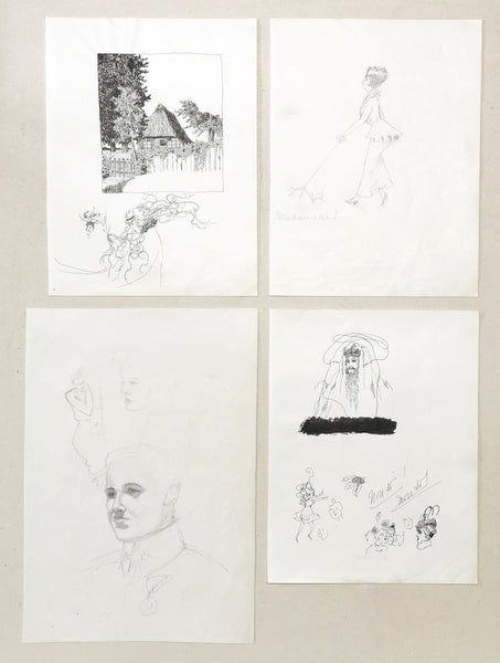 o. T. (vier Zeichnungen)