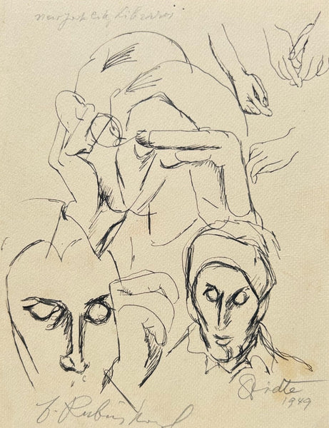 o.T / Kopfstudien in der Biobliothek - New York