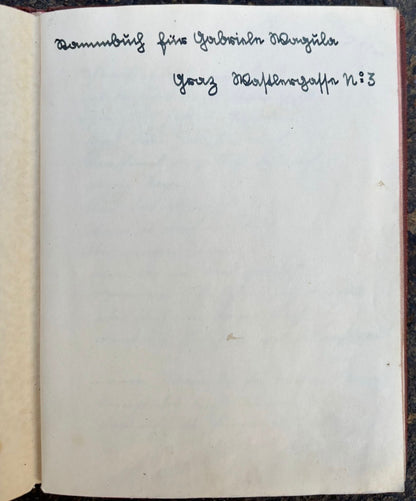 Stammbuch an Gabriele Wagula